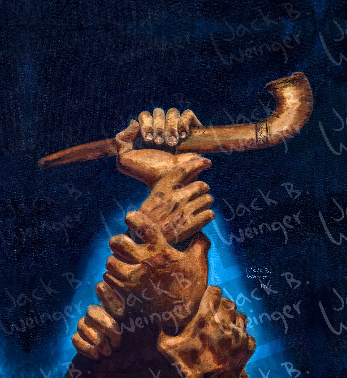 The Great Shofar - Original Painting by Jack B. Weinger